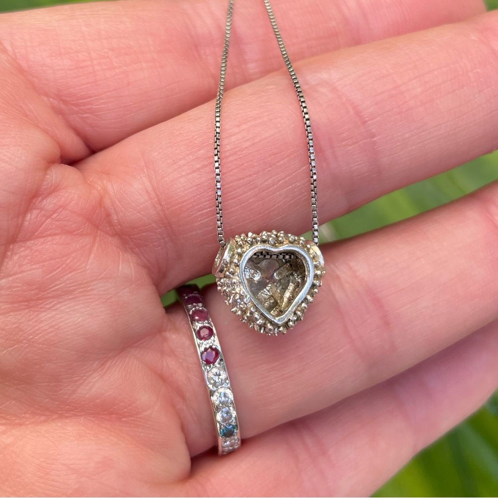 Sterling Silver Heart Pendant Necklace - Picture 4 of 6